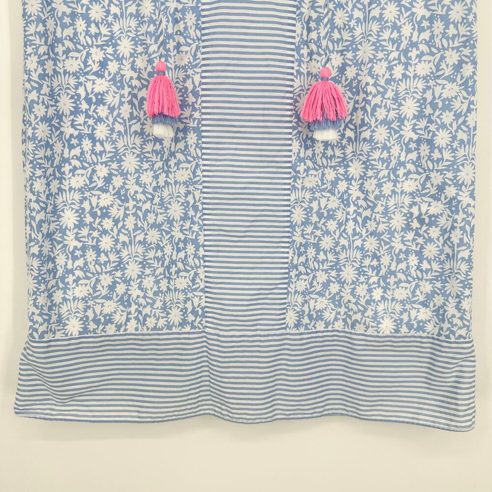 Vineyard Vines Otomi Border Tunic Dress Floral Striped V-Neck Sleeveless Mini - Picture 8 of 15